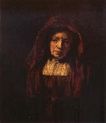 REMBRANDT Harmenszoon van Rijn Portrait of an Old Woman Spain oil painting artist